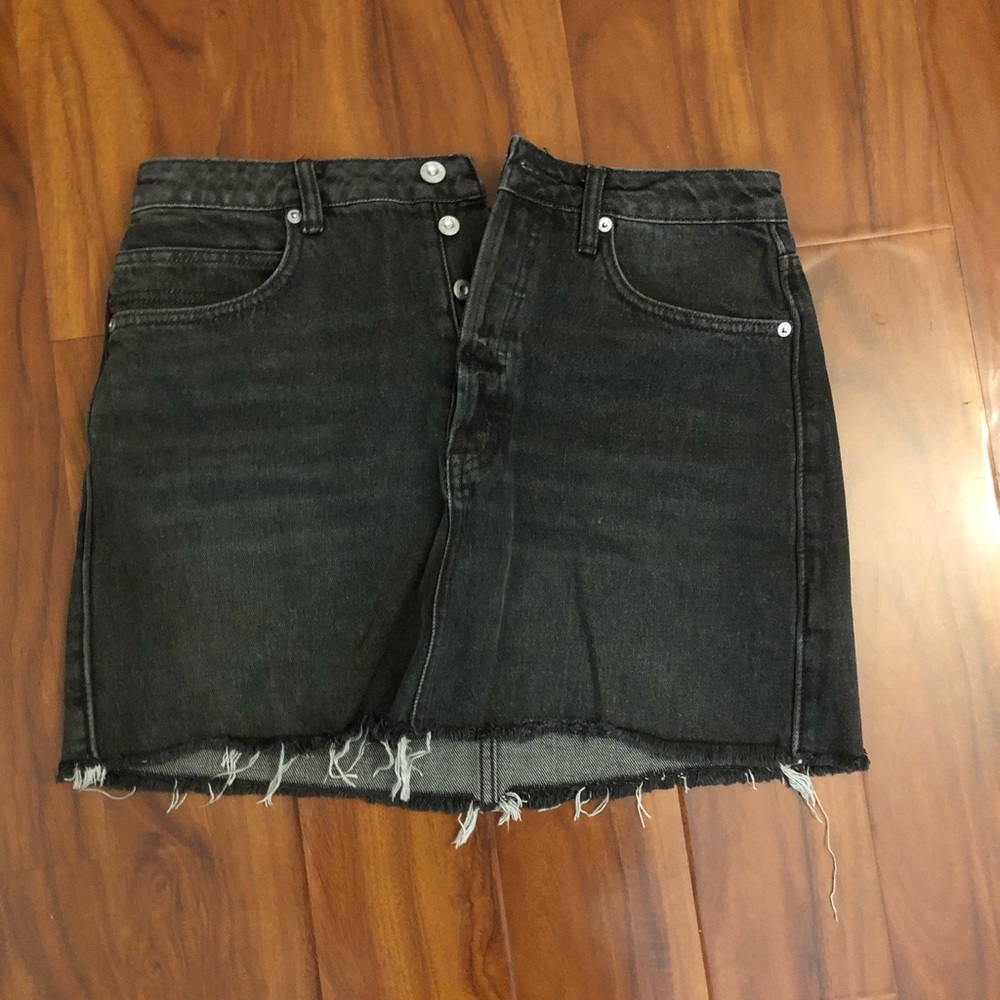 Free people charcoal mini skirt